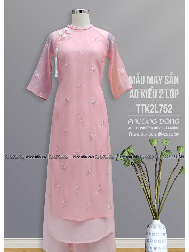 Áo Dài Phom Trẻ 2 Lớp 4 Tà TTK2L752